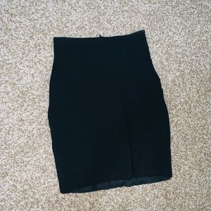 Black mini skirt